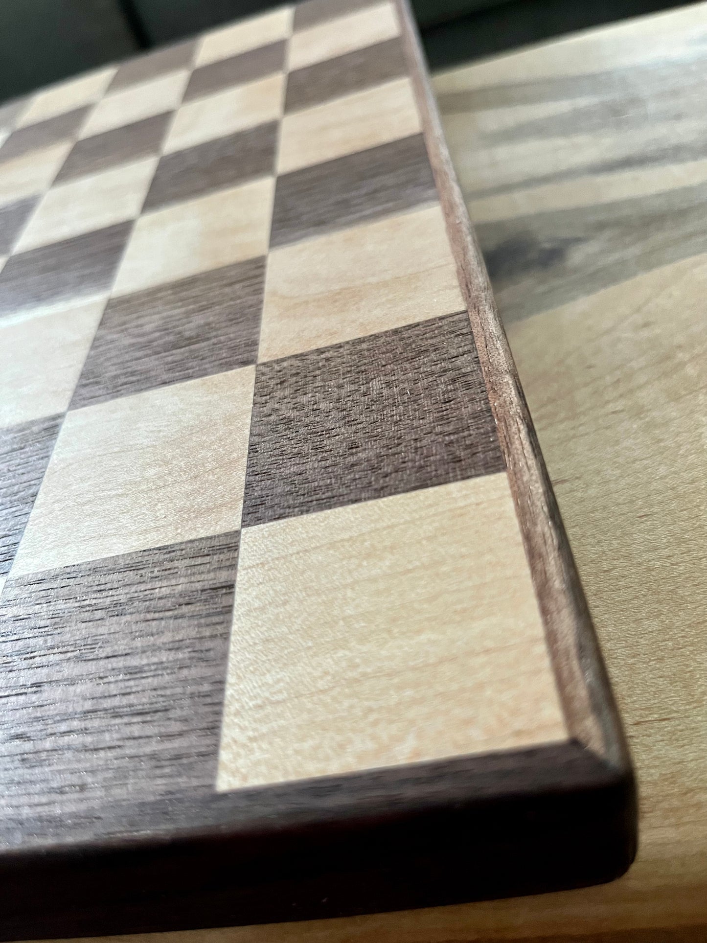 WALNUT AND MAPLE CHESS BOARD