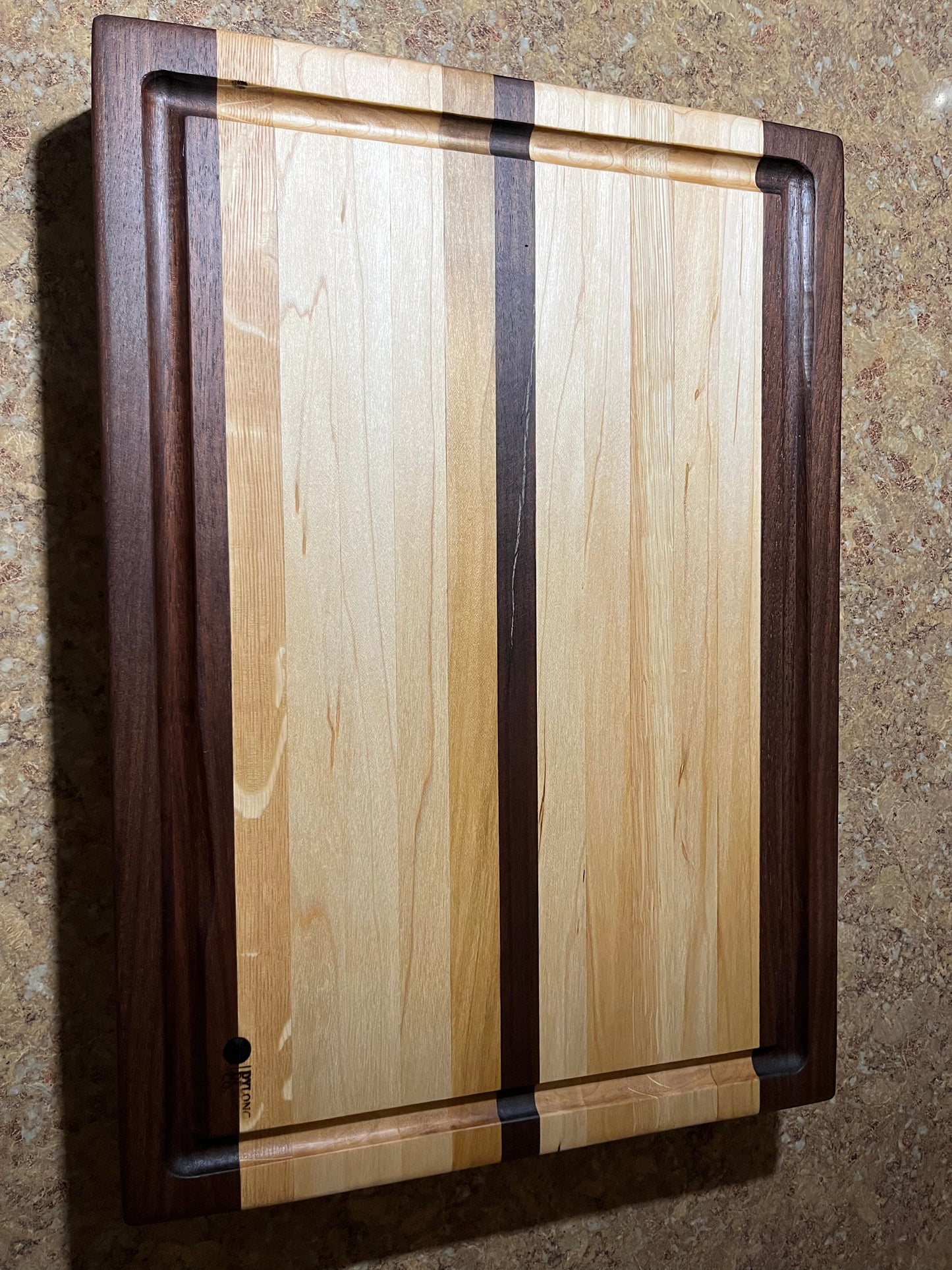 MAPLE AND BLACK WALNUT BUTCHER BLOCK