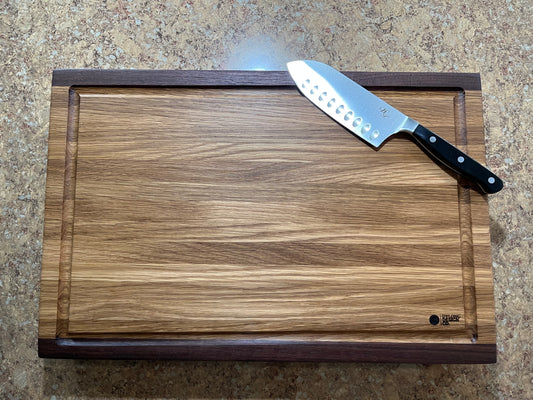 BLACK WALNUT AND WHITE OAK CUTTING BOARD